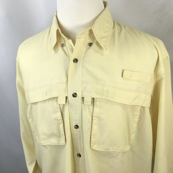 L.L. Bean Other - L.L. Bean~Vented Fishing Shirt~Long Sleeve~Yellow~